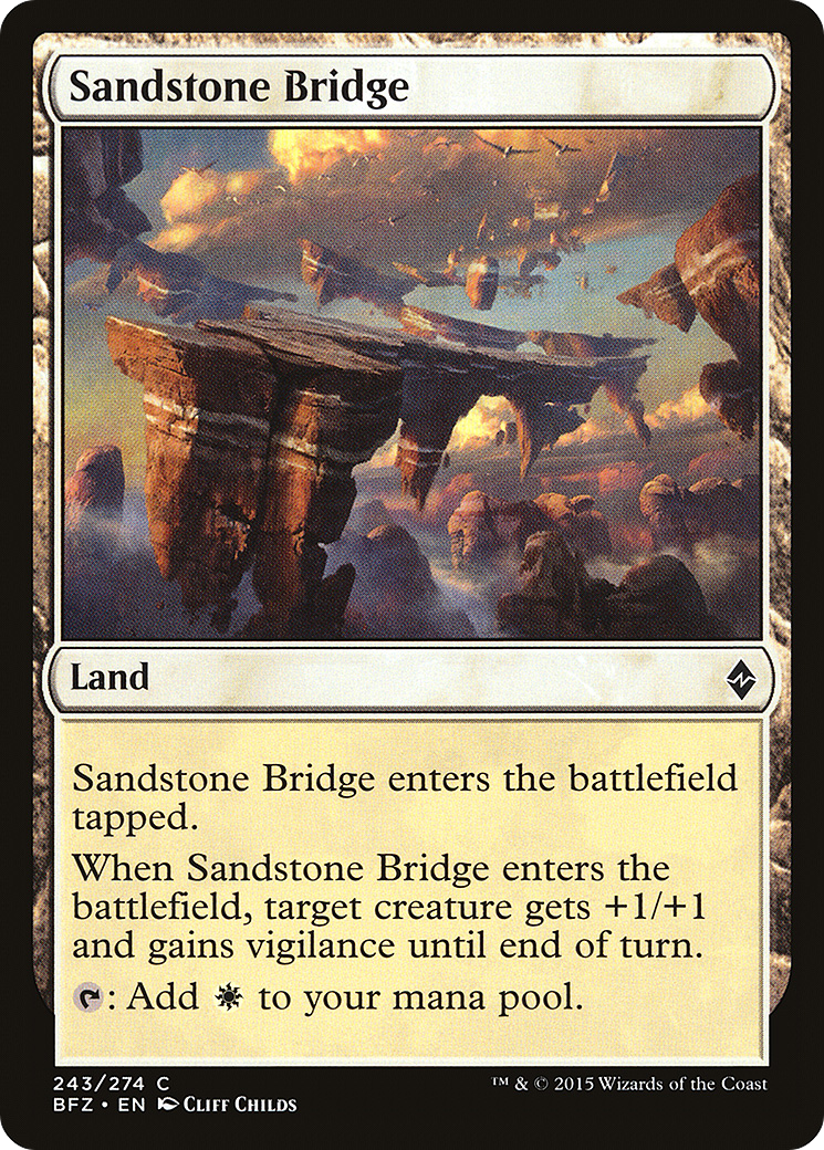 Sandstone Bridge (243) Foil - Battle for Zendikar