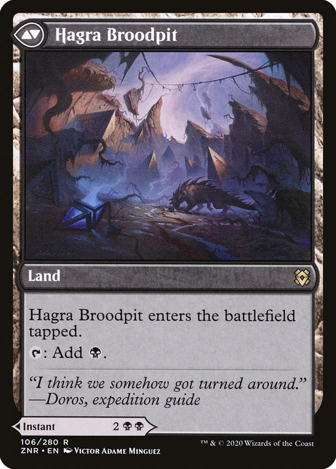 Hagra Mauling // Hagra Broodpit [Zendikar Rising] Foil
