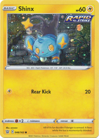 Shinx (046/163) (Cosmos Holo) [Sword & Shield: Battle Styles] | Silver Goblin