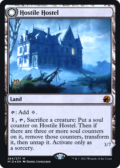 Hostile Hostel // Creeping Inn (264s) Foil - Innistrad: Midnight Hunt Promos
