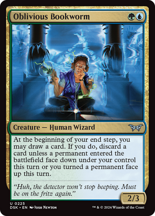 Oblivious Bookworm (0225) [Duskmourn: House of Horror] Foil