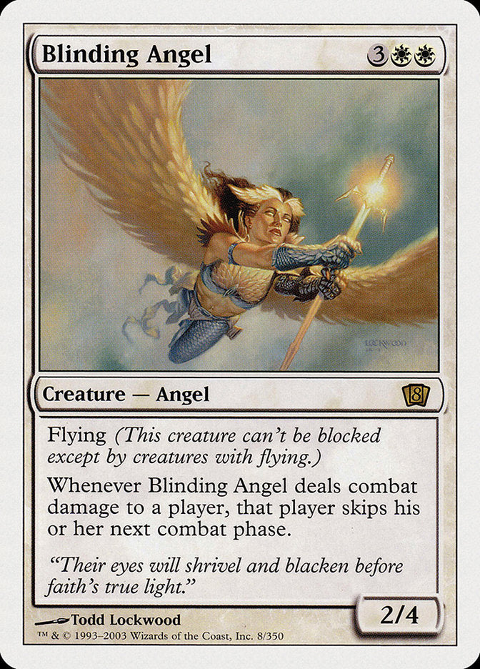 Blinding Angel (8th Edition) [Oversize Cards] | Silver Goblin