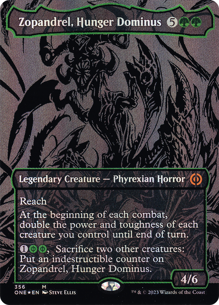 Zopandrel, Hunger Dominus (Oil Slick Raised Foil) (356) Foil - Phyrexia: All Will Be One