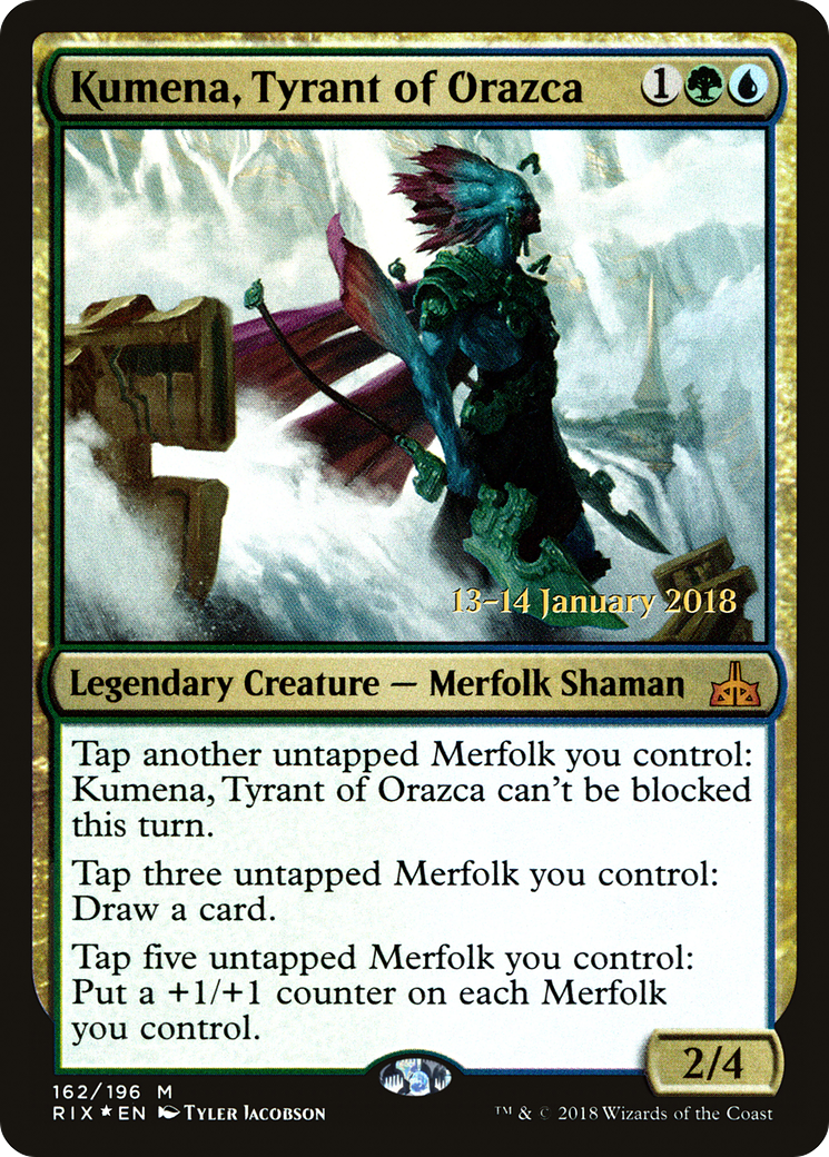 Kumena, Tyrant of Orazca (162) Foil - Rivals of Ixalan Promos