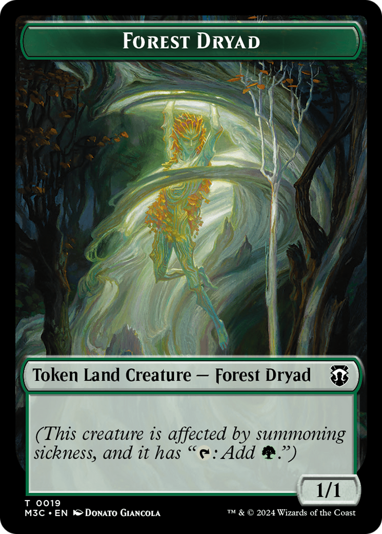 Forest Dryad // Vivien Reid Emblem Double-Sided Token [Modern Horizons 3 Commander Tokens] | Silver Goblin