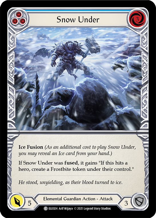 Snow Under (Blue) [ELE024] (Tales of Aria)  1st Edition Rainbow Foil | Silver Goblin