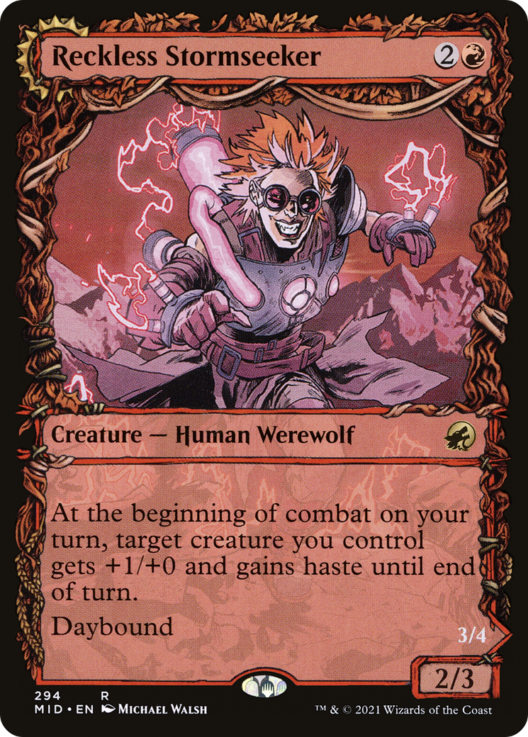 Reckless Stormseeker // Storm-Charged Slasher (Showcase) (294) - Innistrad: Midnight Hunt