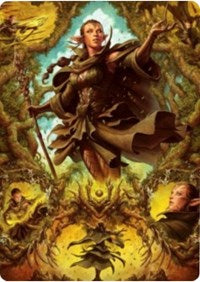 Nissa of Shadowed Boughs 2 Art Card [Zendikar Rising Art Series] | Silver Goblin