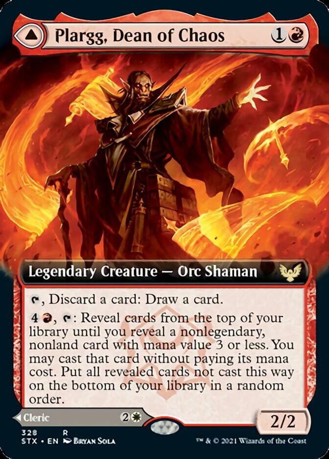 Plargg, Dean of Chaos (Extended Art) (328) - Strixhaven: School of Mages