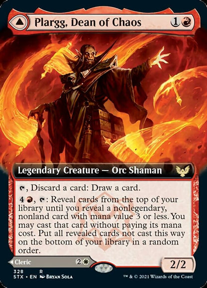 Plargg, Dean of Chaos (Extended Art) (328) - Strixhaven: School of Mages