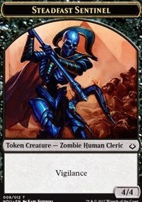 Steadfast Sentinel // Zombie Double-Sided Token [Hour of Devastation Tokens] | Silver Goblin