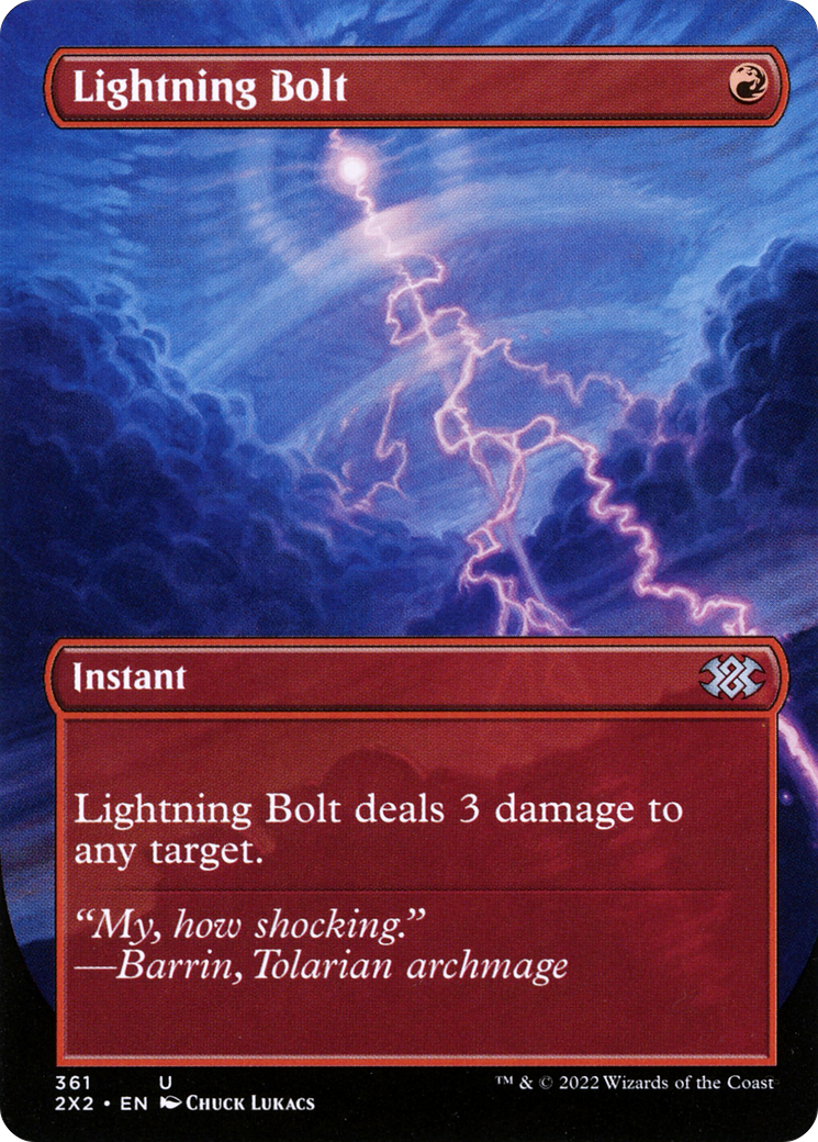 Lightning Bolt (Borderless Alternate Art) [Double Masters 2022] Foil