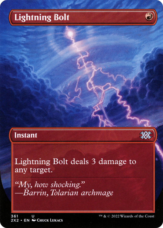 Lightning Bolt (Borderless Alternate Art) [Double Masters 2022] Foil