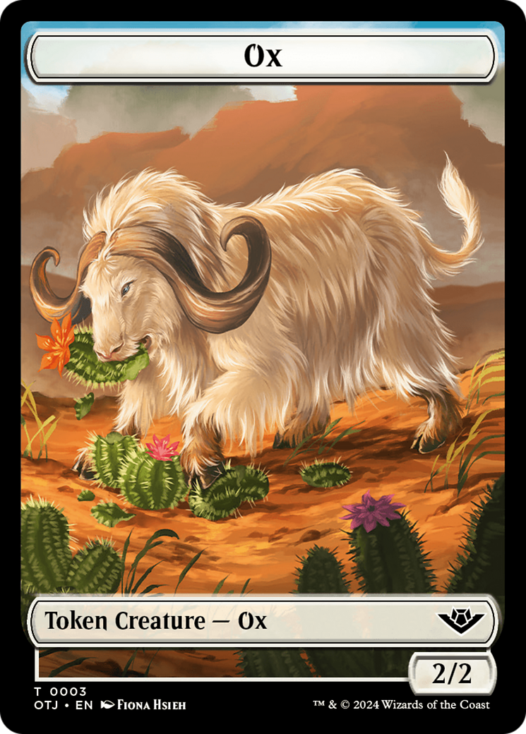 Ox // Plot Double-Sided Token [Outlaws of Thunder Junction Tokens] | Silver Goblin