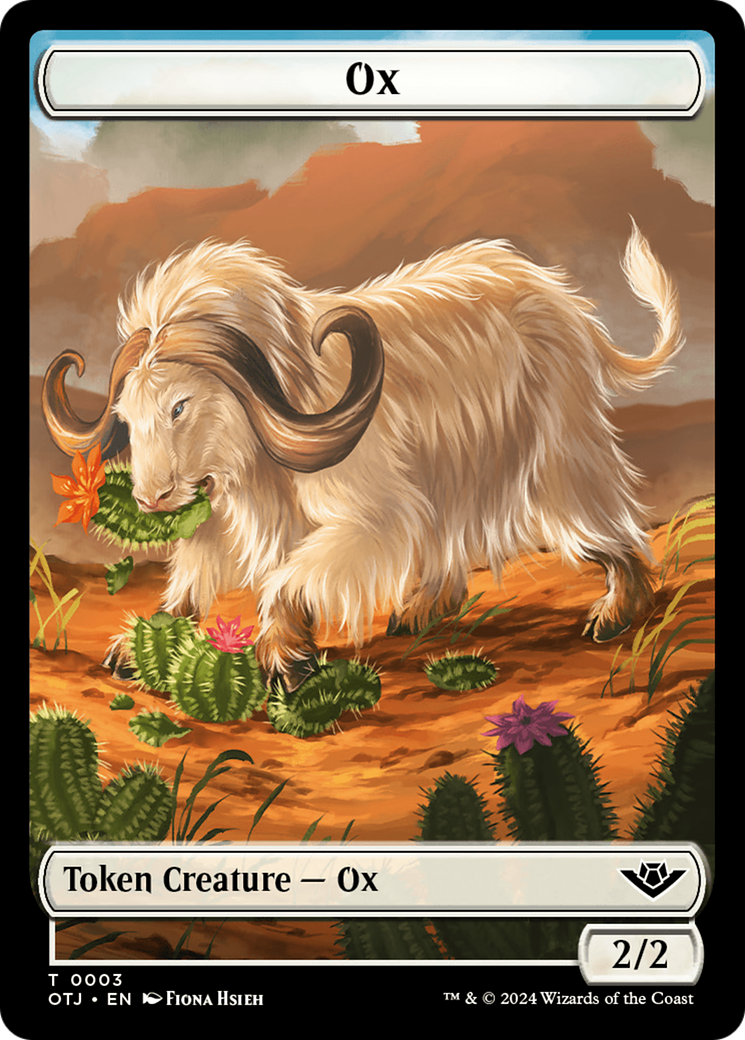 Ox Token [Outlaws of Thunder Junction Tokens] | Silver Goblin