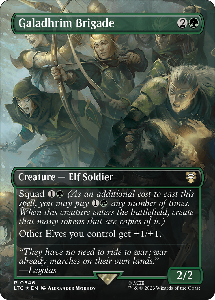 Galadhrim Brigade (Borderless) (Surge Foil) [The Lord of the Rings: Tales of Middle-Earth Commander] | Silver Goblin