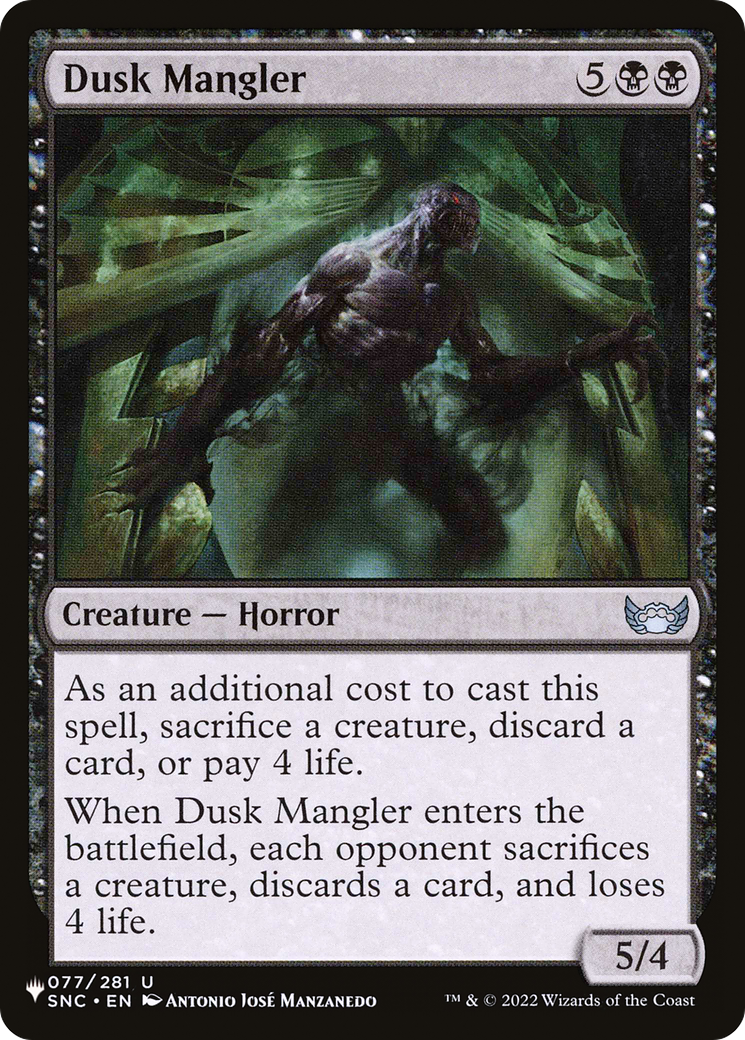 Dusk Mangler (SNC-77) - The List