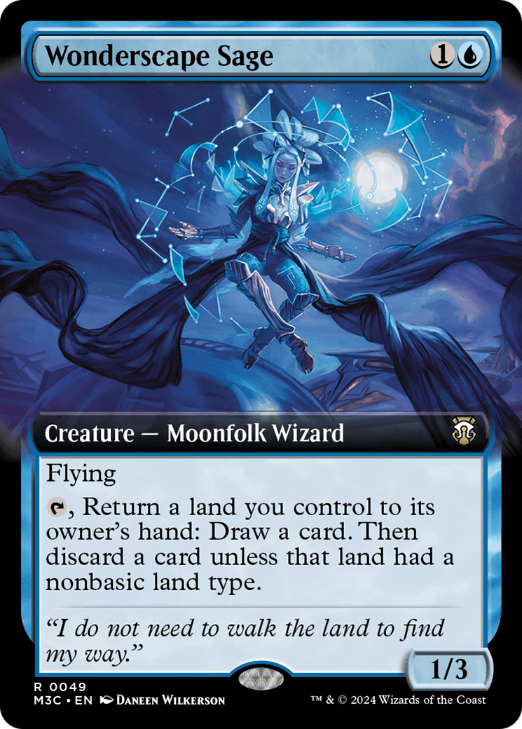 Wonderscape Sage (Extended Art) [Modern Horizons 3 Commander] | Silver Goblin