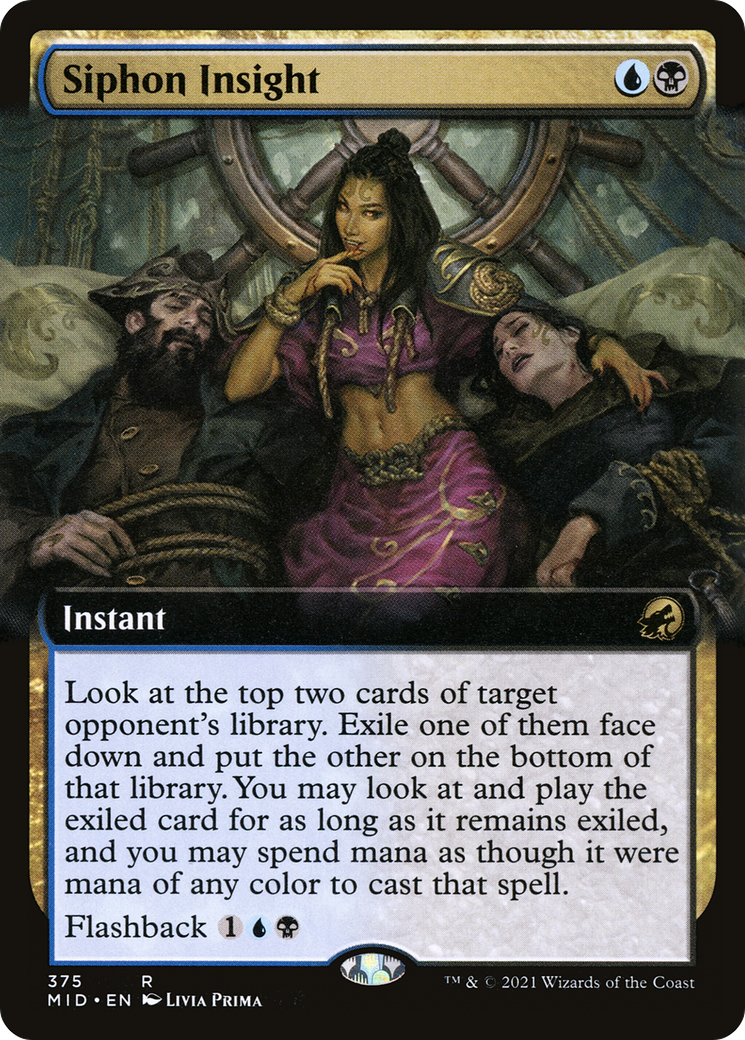 Siphon Insight (Extended Art) (375) Foil - Innistrad: Midnight Hunt