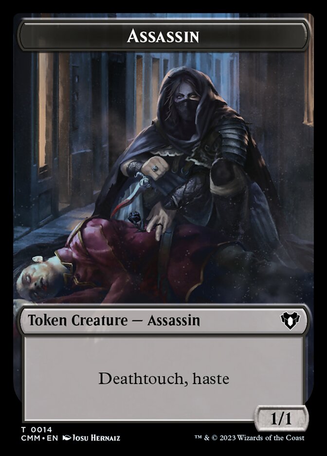 Treasure // Assassin Double-Sided Token [Commander Masters Tokens] | Silver Goblin