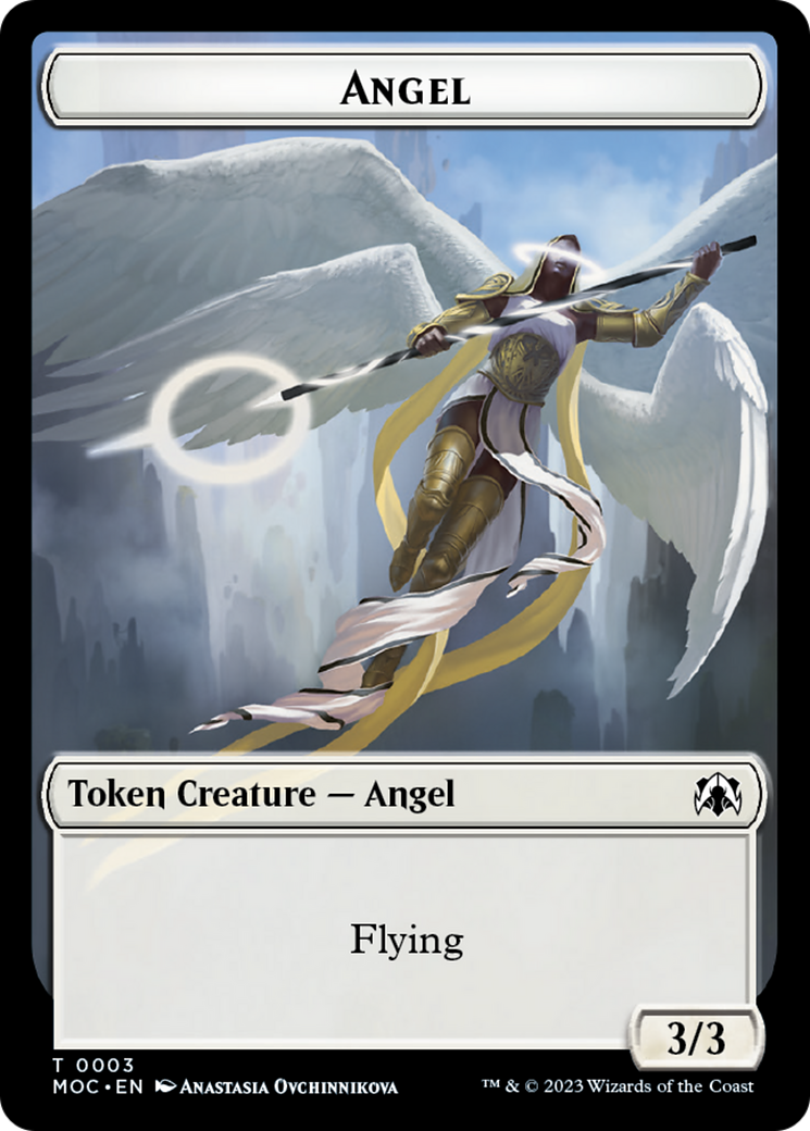 Angel (3) // Demon Double-Sided Token [March of the Machine Commander Tokens] | Silver Goblin