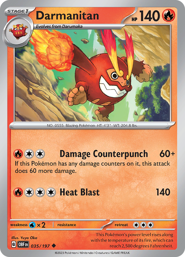 Darmanitan (035/197) [Scarlet & Violet: Obsidian Flames] | Silver Goblin