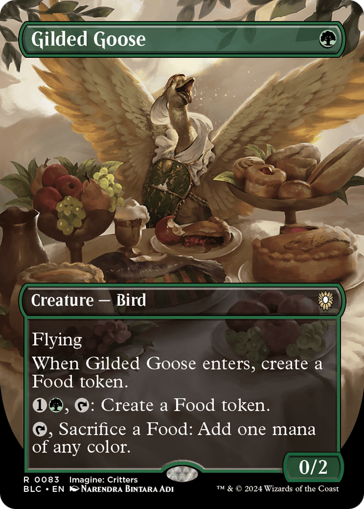 Gilded Goose (Borderless) [Bloomburrow Commander] Foil