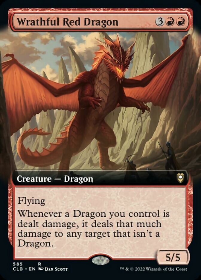 Wrathful Red Dragon (Extended Art) [Commander Legends: Battle for Baldur's Gate] | Silver Goblin