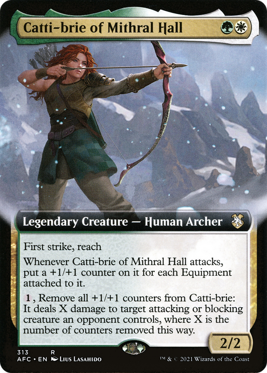 Catti-brie of Mithral Hall (Extended Art) [Dungeons & Dragons: Adventures in the Forgotten Realms Commander]