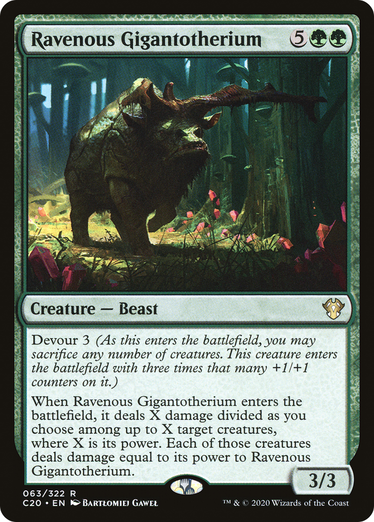 Ravenous Gigantotherium (063) - Commander 2020