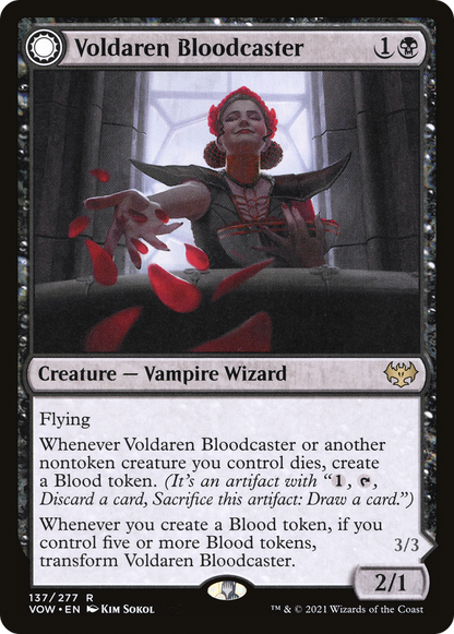 Voldaren Bloodcaster // Bloodbat Summoner (137) Foil - Innistrad: Crimson Vow