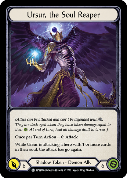 Blasmophet, the Soul Harvester // Ursur, the Soul Reaper (MON219) 1st Edition  - Monarch