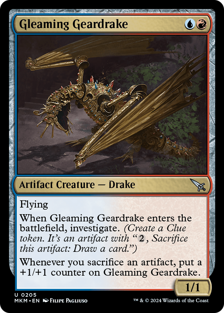 Gleaming Geardrake [Murders at Karlov Manor] | Silver Goblin