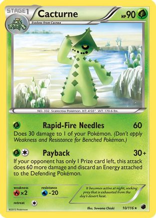 Cacturne (10) Reverse Holofoil - Plasma Freeze