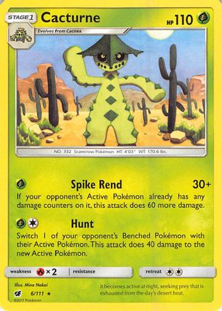 Cacturne (6) Reverse Holofoil - Crimson Invasion
