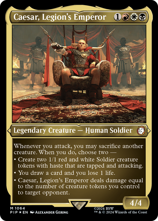 Caesar, Legion's Emperor (Display Commander) (1064) Etched Foil - Fallout
