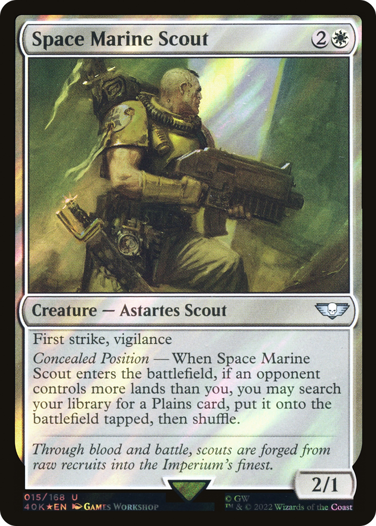 Space Marine Scout (015) Surge Foil - Warhammer 40,000 Commander