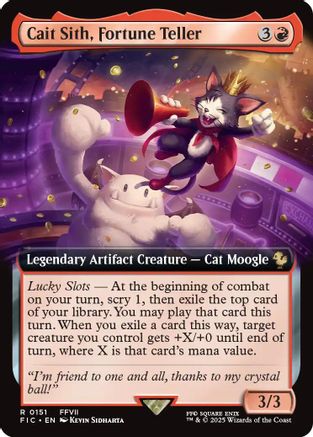 Cait Sith, Fortune Teller (Extended Art) (151) - Commander: FINAL FANTASY