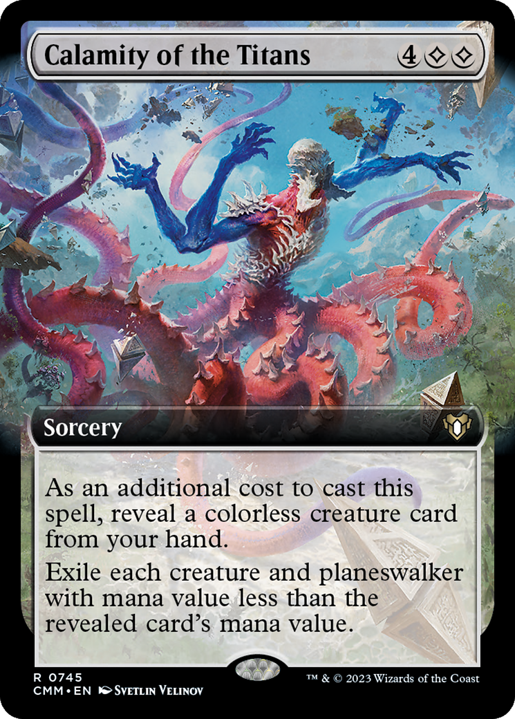 Calamity of the Titans (Extended Art) (745) Foil - Commander Masters