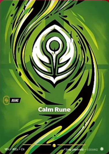 Calm Rune (Alternate Art) (R02a) Foil - Vendetta