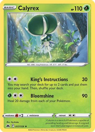 Calyrex (17) Reverse Holofoil - Crown Zenith