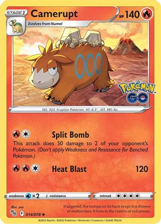 Camerupt (14) Reverse Holofoil - Pokemon GO