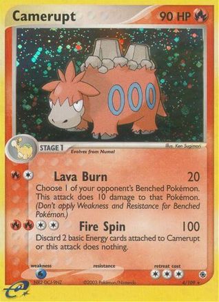 Camerupt (4) Holofoil - Ruby and Sapphire