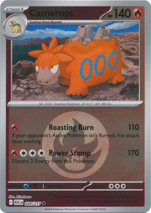 Camerupt (Energy Symbol Pattern) (28) Reverse Holofoil - Ascended Heroes