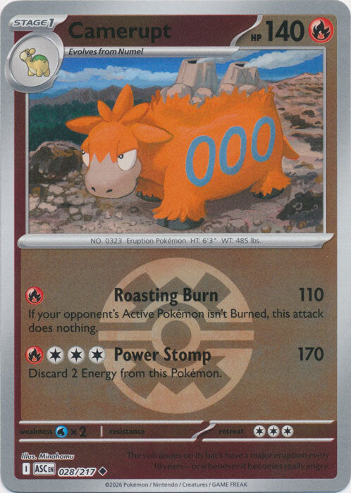 Camerupt (Quick Ball) (28) Reverse Holofoil - Ascended Heroes