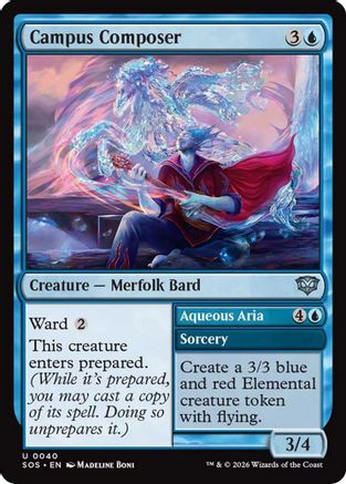 Campus Composer // Aqueous Aria (040) Foil - Secrets of Strixhaven