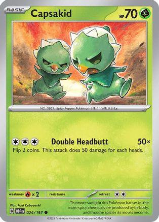 Capsakid (24) Reverse Holofoil - Obsidian Flames