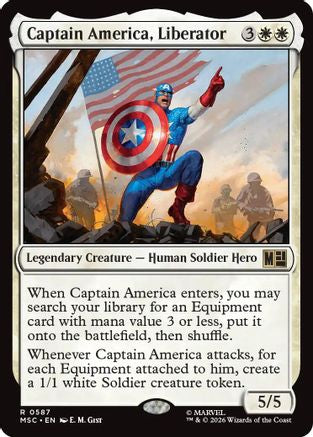 Captain America, Liberator (587) Foil - Commander: Marvel Super Heroes
