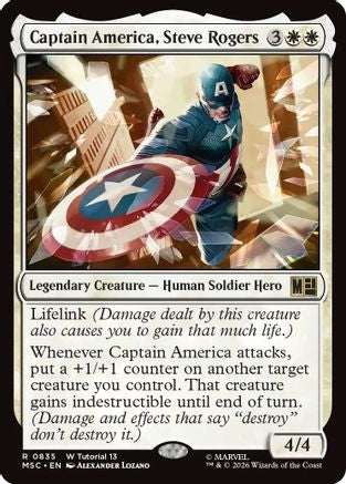Captain America, Steve Rogers (835) - Commander: Marvel Super Heroes