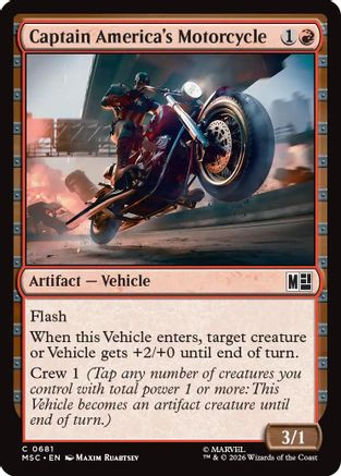 Captain America's Motorcycle (681) Foil - Commander: Marvel Super Heroes